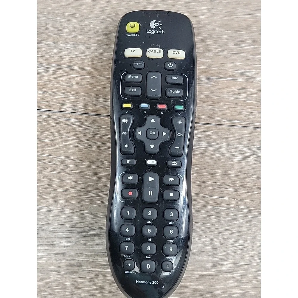 Logitech Harmony 200 Universal Remote Control Black - Tested & Working